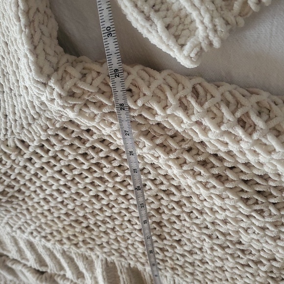 Simply Noelle Winter White Knit Hooded Wrap Around Sz XL Sweater Cardigan - Picture 11 of 11